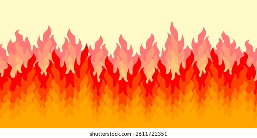 fire background in flat style. flame illustration.