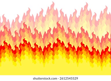 fire background in flat style. flame illustration.