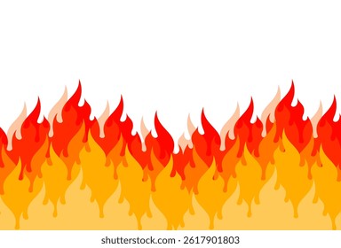 fire background in flat style. flame illustration