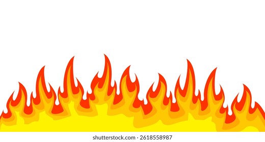 fire background in flat style. flame illustration