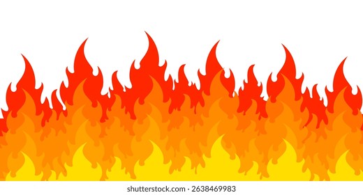 fire background in flat style. flame illustration.