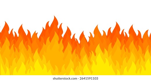 fire background in flat style. flame illustration.