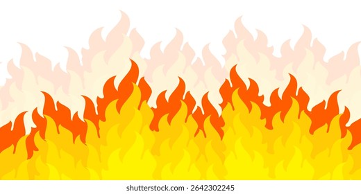 fire background in flat style. flame illustration.