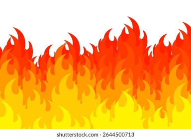 fire background in flat style. flame illustration.
