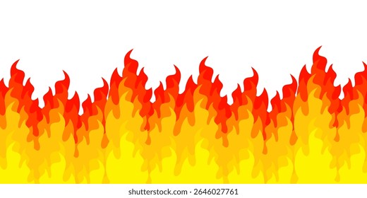 fire background in flat style. flame illustration.