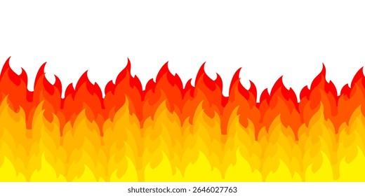 fire background in flat style. flame illustration.
