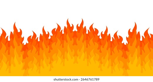 fire background in flat style. flame illustration.