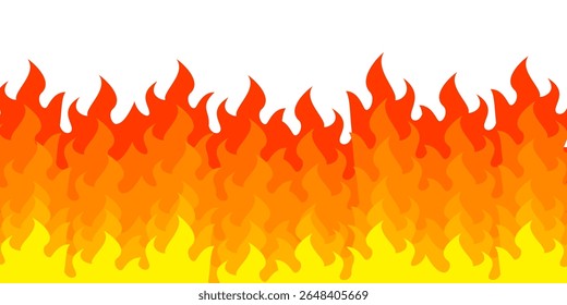fire background in flat style. flame illustration.