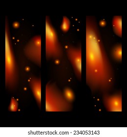 Fire background - vector