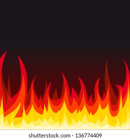 Fire background. Vector illustration.