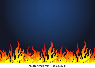 Fire background vector image illustration with fire flame illustration and copy space area. Suitable to place on content with that theme.