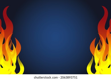 Fire background vector image illustration with fire flame illustration and copy space area. Suitable to place on content with that theme.