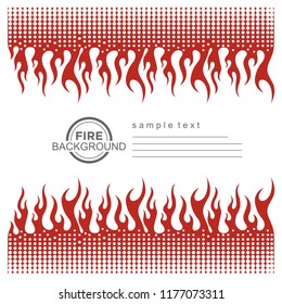 Fire Background vector on red color