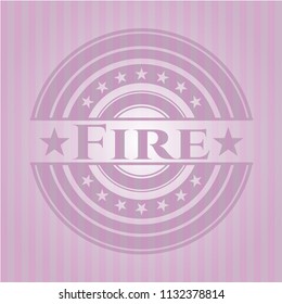 Fire badge with pink background