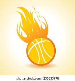 Fire ball concept stock vector