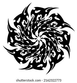 Tatuaje de ornamento de elemento de bola de fuego
