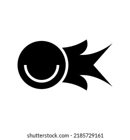 icono de bola de fuego o logotipo símbolo de signo aislado ilustración vectorial - iconos vectoriales de estilo negro de alta calidad
