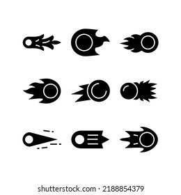 fire ball icon or logo isolated sign symbol vector illustration - high quality black style vector icons
