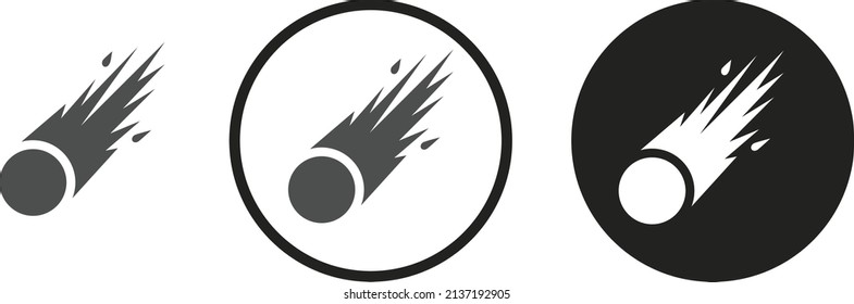 Fire ball icon . web icon set .vector illustration