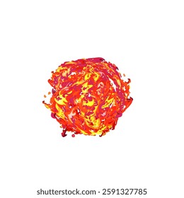 fire ball illustration icon without background