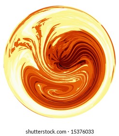 fire ball isolated on a solid white background