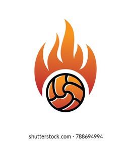 Fire Ball logo designs concept, Football Logo designs template