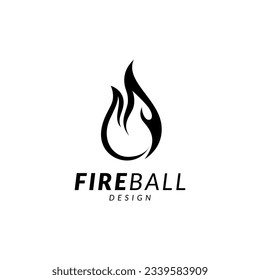 Plantilla de logotipo de bola de fuego lista para su uso