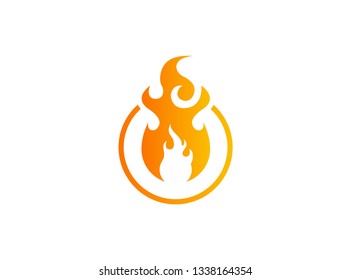 fire ball logo vector design element