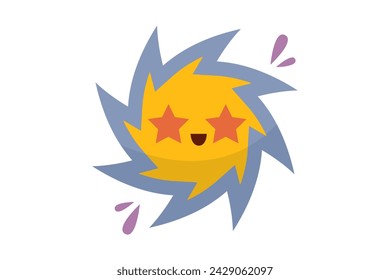 Fire Ball Retro Sticker Design