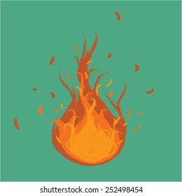 Fire Ball Vector Illustration