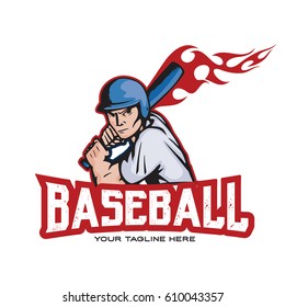 Fire Baseball Logo Design