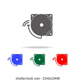 fire bell icon. Elements of fireman in multi colored icons. Premium quality graphic design icon. Simple icon for websites, web design, mobile app, info graphics