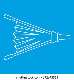 Fire bellows icon blue outline style isolated vector illustration. Thin line sign