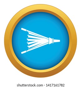 Fire bellows icon blue vector isolated on white background for any design