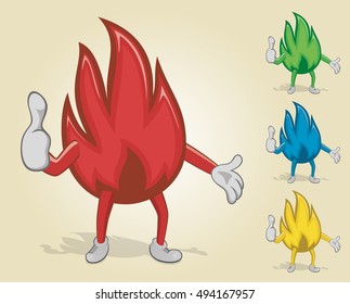 Fire With Big Thumb Up