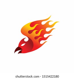 Fire Bird abstract logo template