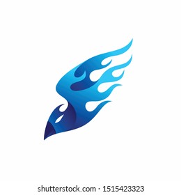 Fire Bird abstract logo template