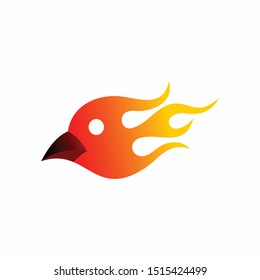 Fire Bird abstract logo template