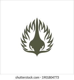 fire bird design vector illustration creative logo