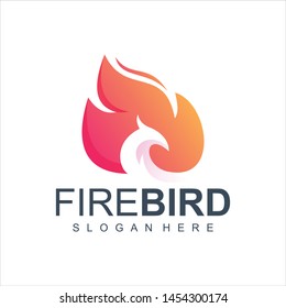 fire bird logo design vector illustration