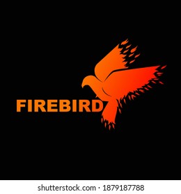 Fire Bird Logo Design Vector