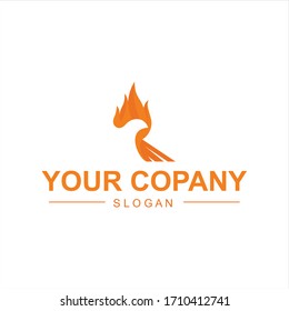 fire bird logo icon vector design