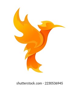 fire bird logo template design vector illustration