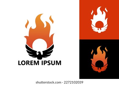 Fire bird logo template design vector