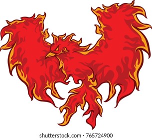 Fire Bird Logo Vector
