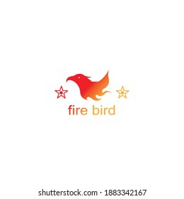 fire bird logo vector illustration color design