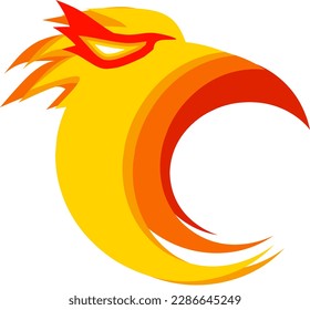 Fire Bird Logo Vector Illustration Icon Image Art