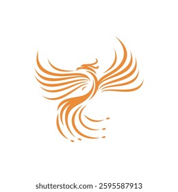 Fire bird phoenix logo design