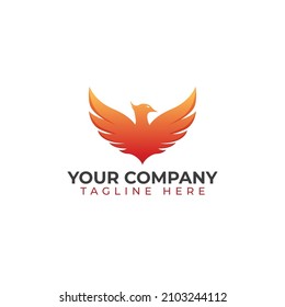 Fire bird phoenix logo vector illustration . suitable for your company 