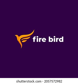 fire bird vector logo template